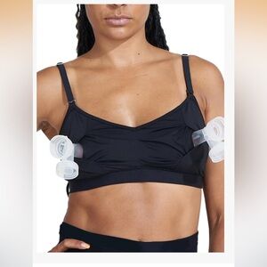 Bodily Do Anything Bra Medium Black + LANSINOH Stay Dry Nursing Pads (28 count)